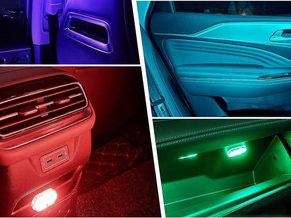 6 led-lambi rgb auto sisevalgustuse traadita lisavarustus
