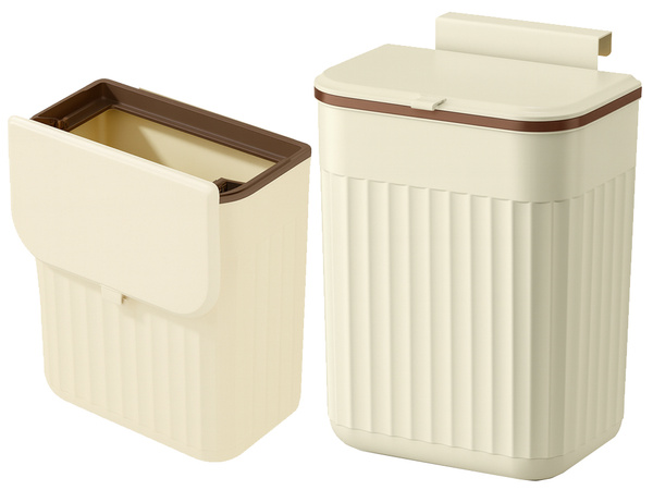 Cubo de basura de cocina para el cuarto de baño colgante independiente con tapa