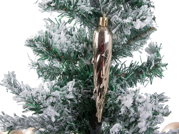 Pom de crăciun baubles crăciun aur sclipici stea sclipici 8 / 6 / 5