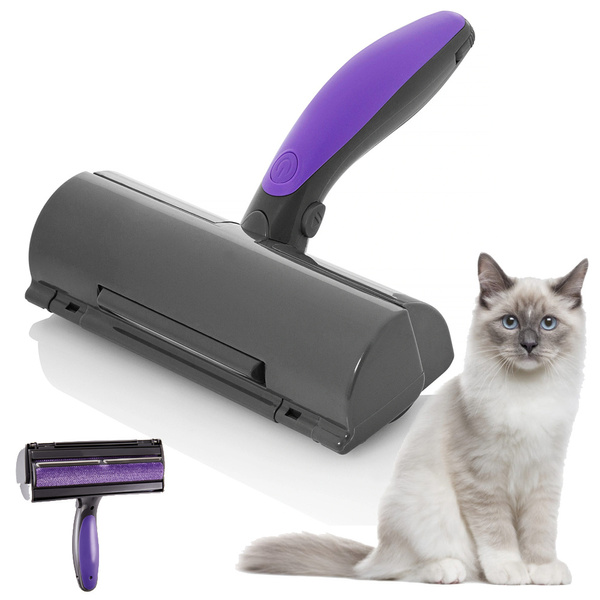 Brush roller for cleaning dog hair led