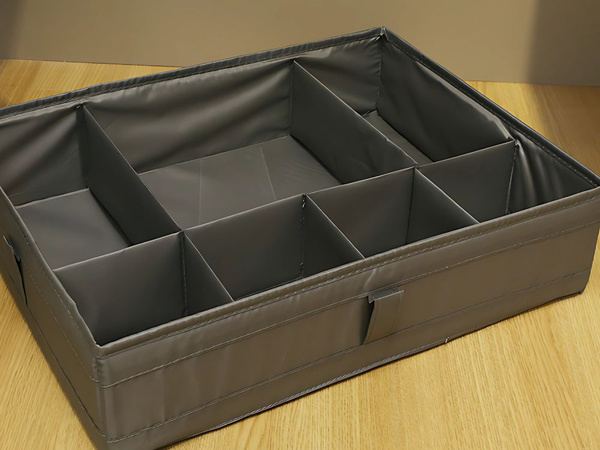 Organisateur de sous-vêtements tiroir à chaussettes séparateur de tiroirs gris