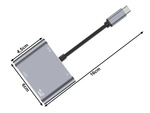 Adapteris usb-c uz hdmi 4k vga hub usb 3.0 usb-c barošanas adapteris