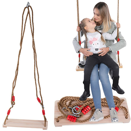 Wooden garden swing for children and adults strong board