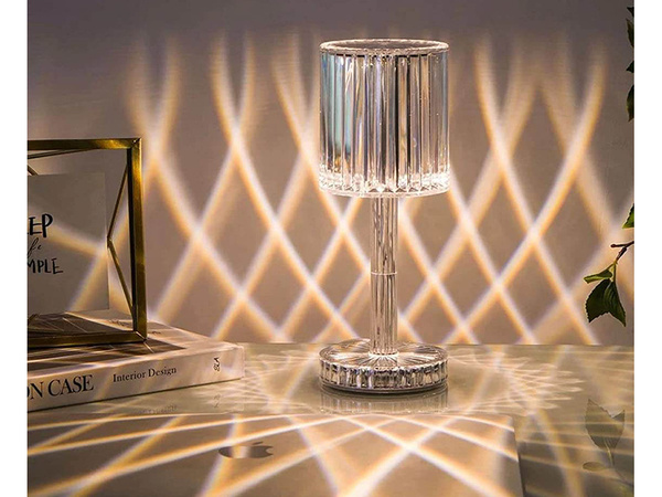 Table lamp led crystal rgb usb remote control