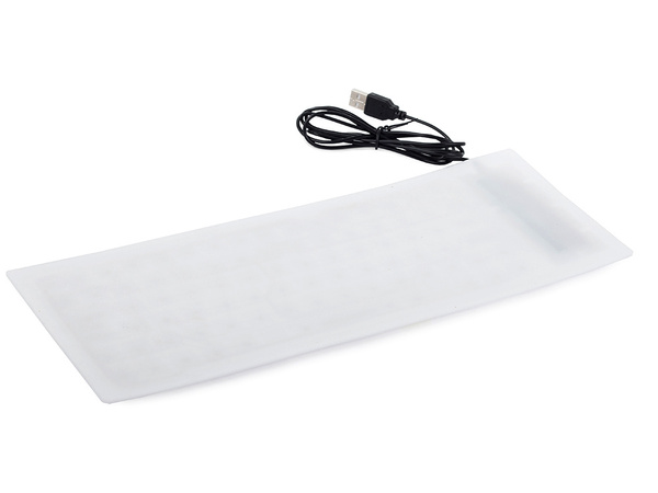 Silicone rubber keyboard white usb noiseless