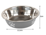 Perro gato comida agua metal anti-slip pot large 700ml