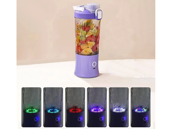 Portable USB wireless smoothie blender, ice crusher, purple