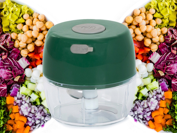Electric vegetable chopper onions garlic herbs