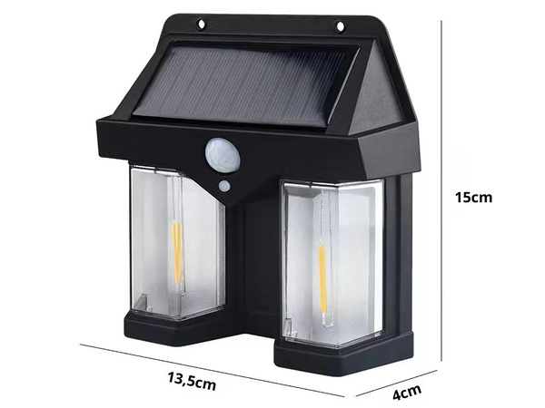 Solarlampe mit dämmerungssensor 3 modi wasserdicht 1200lm