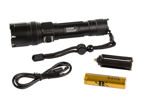 Linterna táctica bailong led xhp99 zoom fuerte