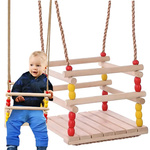 Balançoire de jardin pour enfants fauteuil à bascule garde-corps en bois pour jardin maison