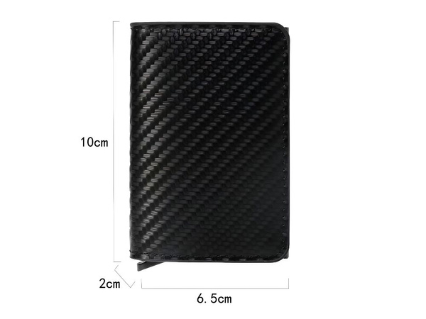 Pánská peněženka rfid proti krádeži černá na karty bankovky z ekologické kůže