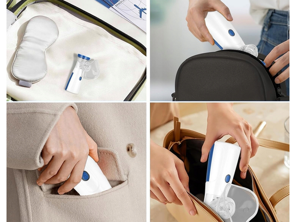 Inhalator nebulizator siateczkowy mesh przenośny bezprzewodowy cichy maska