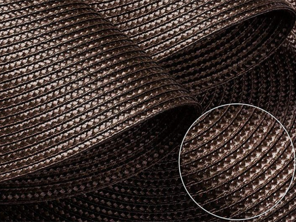 Round placemat for kitchen table plaited table mat brown