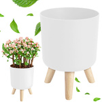 Pot de fleurs pot de fleurs sur pieds pour la maison jardin debout blanc