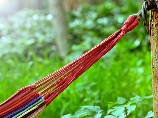 Hamac de jardin double xxl touristique housse rayée 200 x 150 large