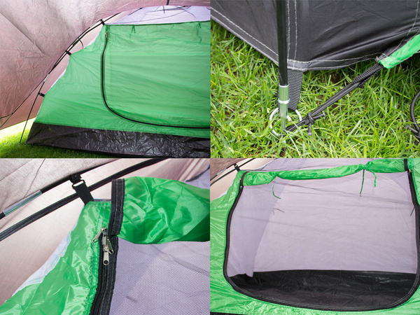 Touring tent 3 persons 2 entrances mosquito net camping waterproof