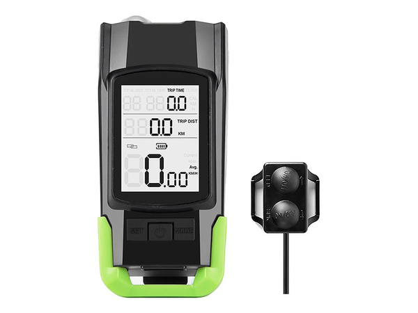 Față spate a condus biciclete lampă fără fir contra tare corn 3in1