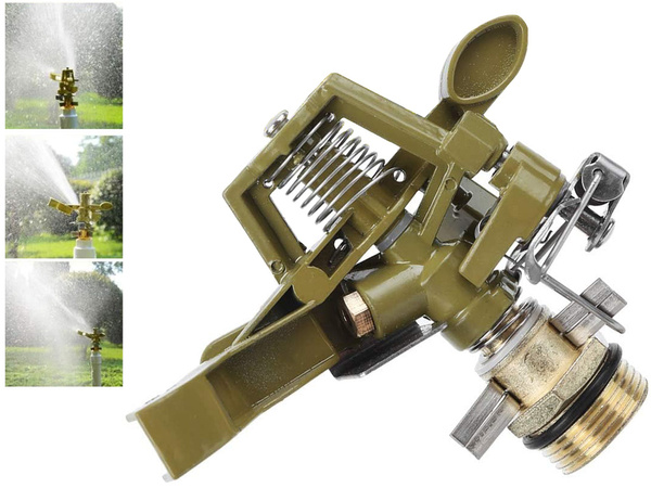 Arroseur de pelouse en métal à pulsation rotative 360