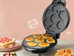 Electric waffle maker for waffles and cookies, moulds with various designs, 1200W