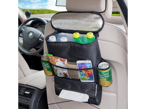 Car seat organiser with thermal bag