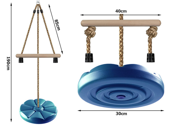 Balançoire de jardin à disque rond pour enfants, corde solide