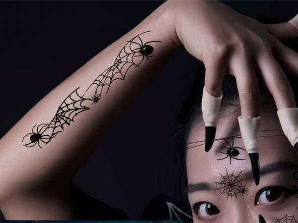 Tätoveeringud halloween võltsitud realistlik pestav ajutine maskeering veri
