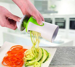 Decorative julienne spiral vegetable sharpener