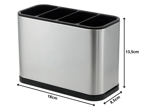 Range-couverts acier inoxydable organiseur de cuisine 4 compartiments plateau