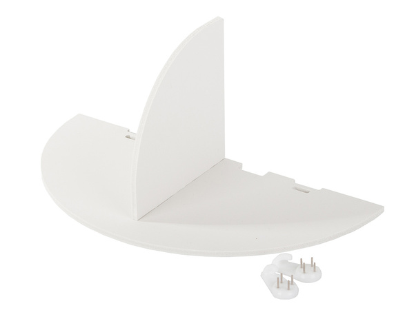 Seinale paigaldatav riiul vaasi lillede laadimiseks telefoni valge matt