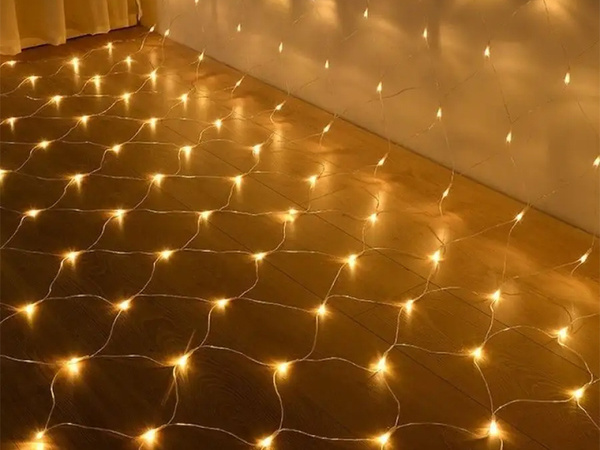 Svetelná clona 160led vianočné osvetlenie usb pilot white white 2x2,6m