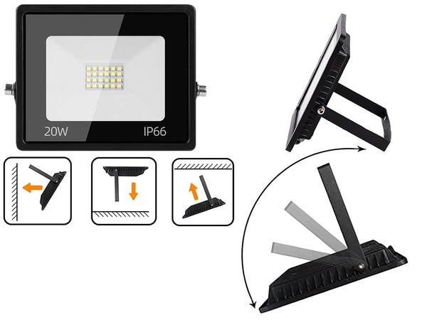 Proyector halógeno foco led 20w 6000k exterior impermeable ip66