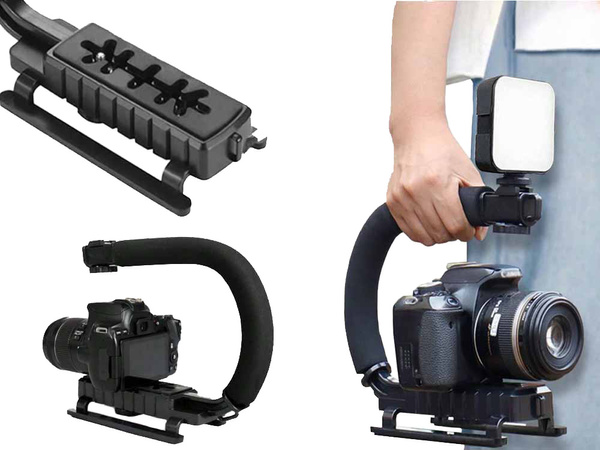 Vlogging készlet videofelvétel állvány mikrofon telefon tartója