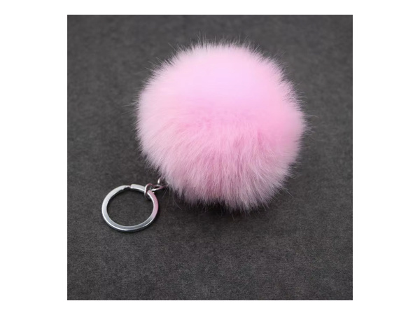 Porte-clés pendentif sac pompon fourrure tinsel pour sacs à main