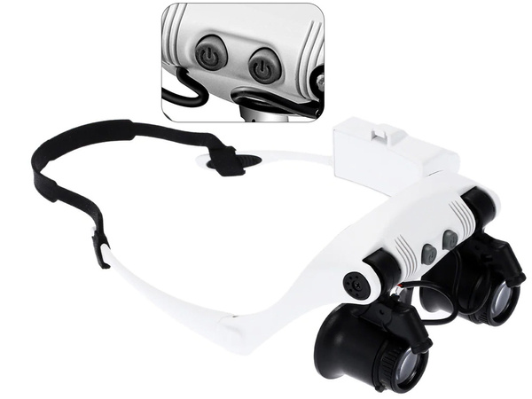 Lupă de ceasornicar pentru reparații 2 led 25x