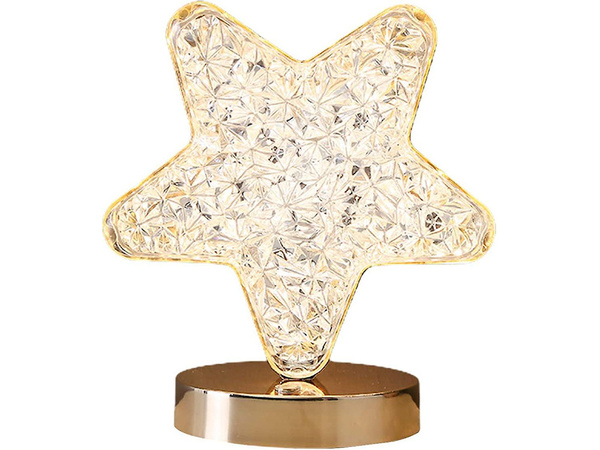 Mesa estrella luz de noche cristal led rgb usb