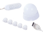 Led tualetes galds spogulis gaismas make-up komplekts 10gab