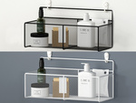Cesta colgante organizador metálico estante colgante cocina negro