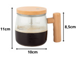 Cană cu amestecare automată pentru cafea, ceai și alte băuturi, din sticlă, electrică, 400 ml