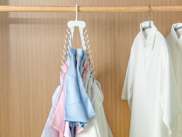 Percha de armario plegable organizador de ropa multifuncional 16 espacios