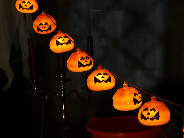 Lumini 10 condus agățat dovleci halloween 200cm stralucitoare decorare decorare dovleac