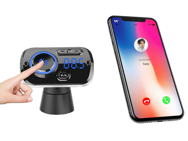 Bluetooth usb 5.0 multifuncțional transmisor fm 8in1