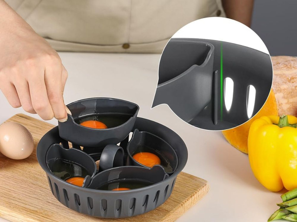 Egg cooking insert for 2-in-1 food processor for 6 eggs basket