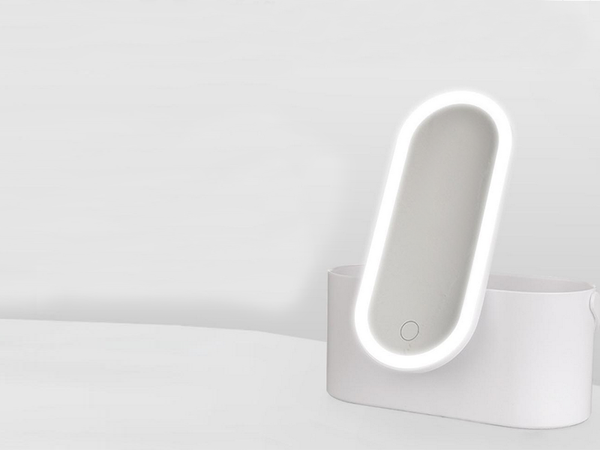 Coffret organisateur cosmétique miroir usb led