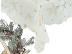 Crăciun față de masă Crăciun alb stele fulgi de zăpadă 140x220cm