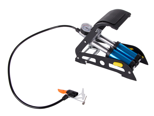 Auto-fusspumpe doppelkolben-endkappen fahrrad auto für bälle matratze