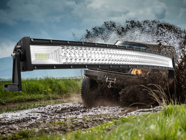 WORK LIGHT SEARCHLIGHT 130 CM 192+42 LED BAR HALOGEN 675W 12V 24V REFLECTOR