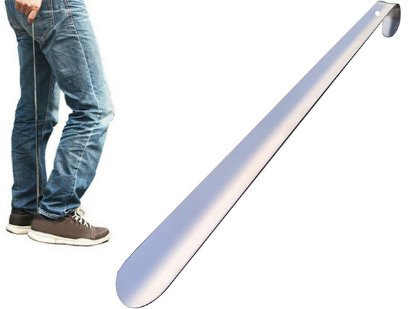 Łyżka do butów obuwia metalowa haczyk długa duża