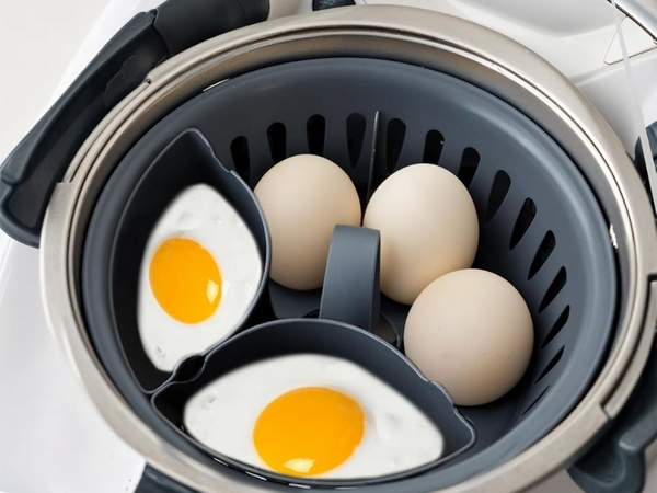 Vložka na vaření vajec do kuchynského robota 2 v 1 na 6 vajec košík
