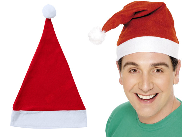 Santa cepure ar bumbuļiem kostīms kostīms